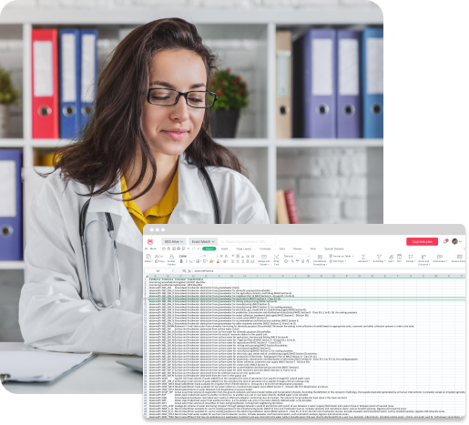 An image of a female doctor with a laptop